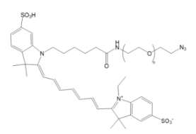 熒光染料Cy7-PEG-N3/azide/疊氮化物，Cy7-聚乙二醇-疊氮，Ex/Em(nm) 755/787