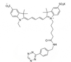 熒光染料diSulfo Cy5-Tetrazine，二磺酸基水溶性Cy5-四嗪，激發發射波長Ex/Em(nm) 648/662