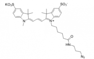 diSulfo-Cy3 azide/N3/疊氮(Methyl)，二磺酸基Cy3-疊氮(甲基）CAS:2055138-89-9溶于哪些溶劑？