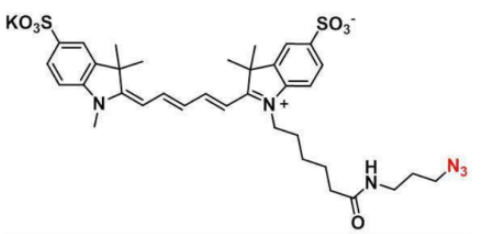 水溶性二磺酸基diSulfo-Cy5 azide/N3/疊氮，CAS：1481447-40-8