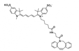 水溶性二磺酸基熒光染料diSulfo-Cy5 DBCO/二苯基環辛炔(Methyl甲基)，Ex/Em(nm) 646/662