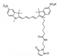水溶性二磺酸基熒光染料diSulfo-Cy5 maleimide/馬來酰亞胺，CAS:2130955-10-9 是什么顏色？