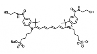水溶性二磺酸基diSulfo-Cy7 Bis-Thiol雙巰基（SH），吸收發射波長Ex/Em(nm) 755/787