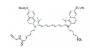 水溶性二磺酸基吲哚菁綠diSulfo-ICG alkyne/炔基炔烴熒光染料，吸收發(fā)射波長Ex/Em(nm) 751/830