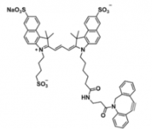 水溶性三磺酸基花氰染料trisulfo-Cy3.5 DBCO/二苯基環(huán)辛炔，Ex/Em(nm) 585/610