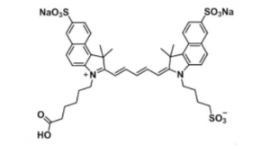 水溶性三磺酸基triSulfo-Cy5.5 carboxylic acid/COOH/羧基羧酸，激發(fā)發(fā)射波長(zhǎng)Ex/Em(nm) 673/691