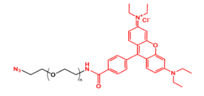 熒光染料羅丹明聚乙二醇疊氮  Rhodamine-PEG-N3，疊氮PEG羅丹明
