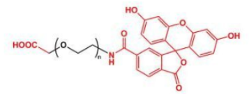 熒光素標(biāo)記聚乙二醇羧基，F(xiàn)ITC-PEG-COOH，F(xiàn)luorescent-PEG-COOH/carboxylic acid/羧基羧酸