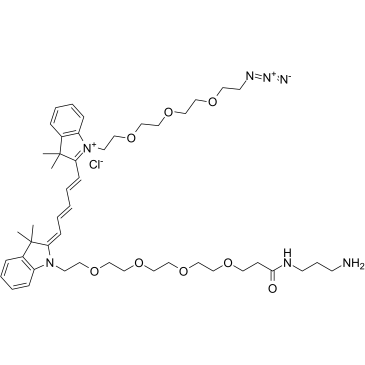 2107273-70-9	N-(azide-PEG3)-N'-(Amine-C3-Amide-PEG4)-Cy5 PROTAC(蛋白降解靶向嵌合體)