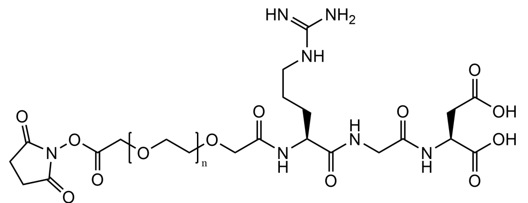 NHS-PEG2K-RGD，活性酯修飾的RGD-PEG2K