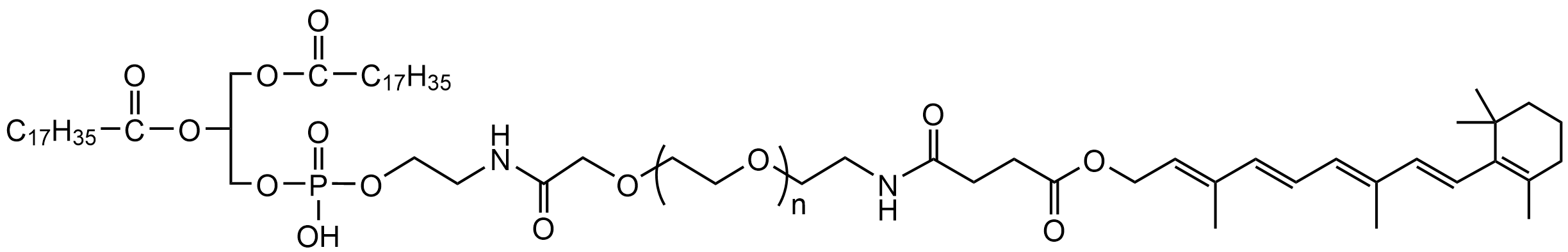  DSPE-PEG2000-Vitamin A，維生素A修飾磷脂-聚乙二醇