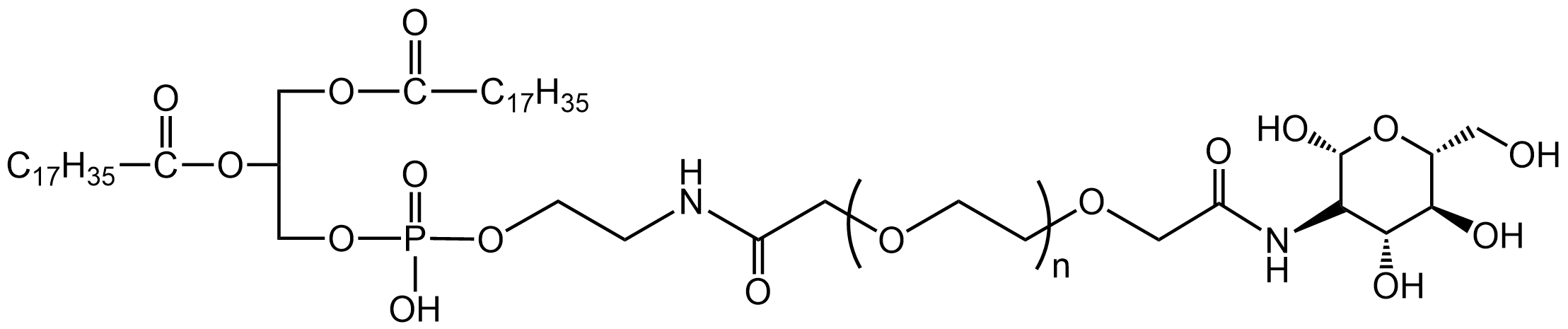 DSPE-PEG2000-Glucose，葡萄糖修飾磷脂-聚乙二醇衍生物