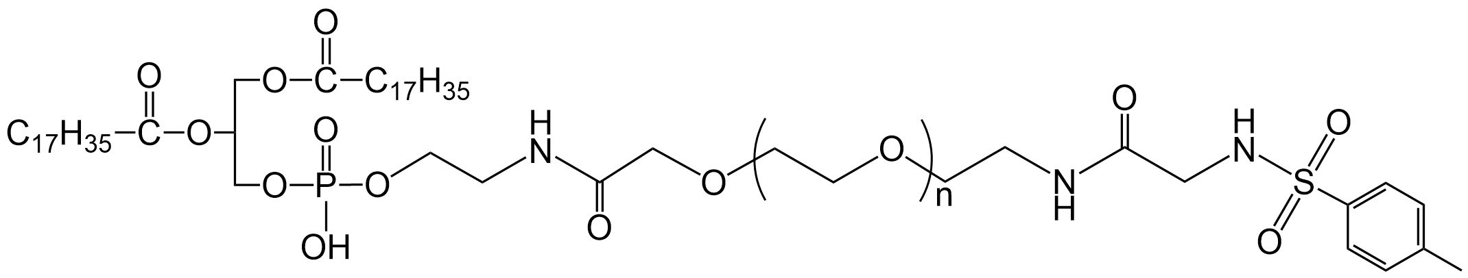 磷脂-聚乙二醇-N-對甲苯磺酰甘氨酸，DSPE-PEG-N-對甲苯磺酰甘氨酸