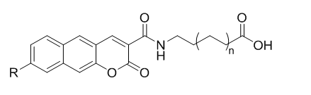 熒光香豆素衍生物-Coumarin-NHS/N3/MAL/NH2等活性基團修飾的藍色熒光染料（波長可定制）